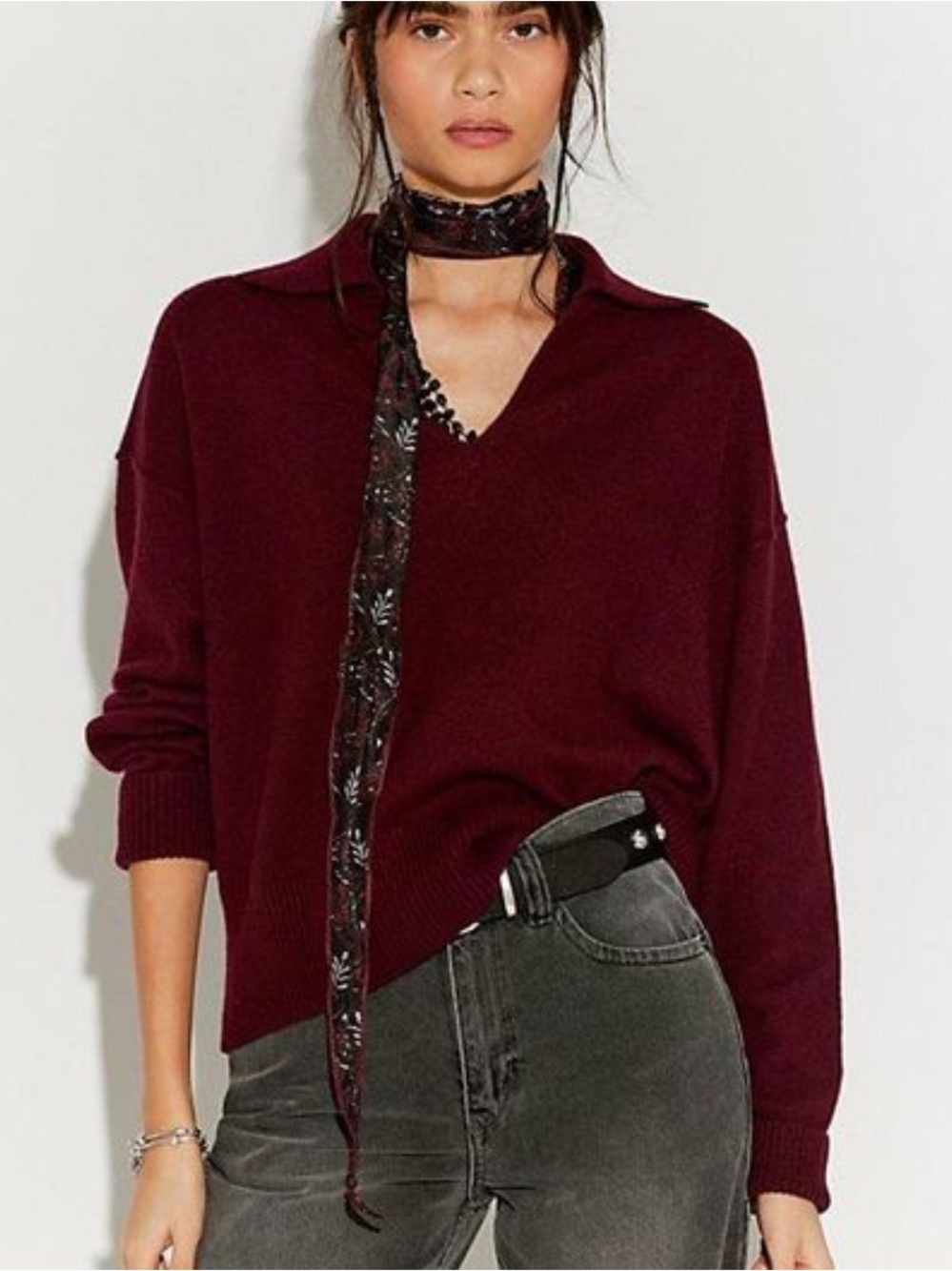 Free People Eloura Cashmere Henley sweater